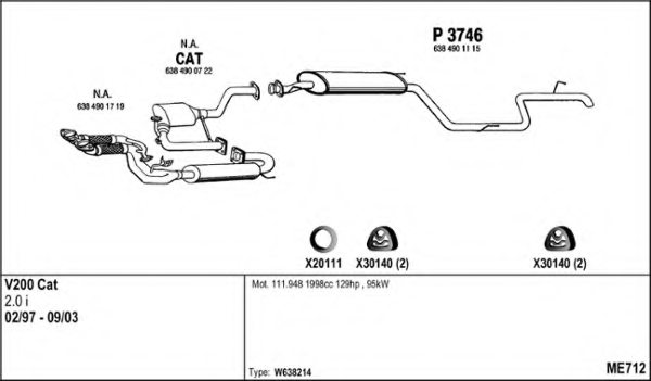 FENNO ME712 Exhaust System